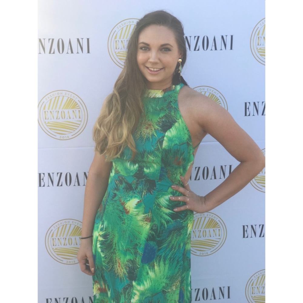 Tropic of Discussion Green Tropical Print Maxi